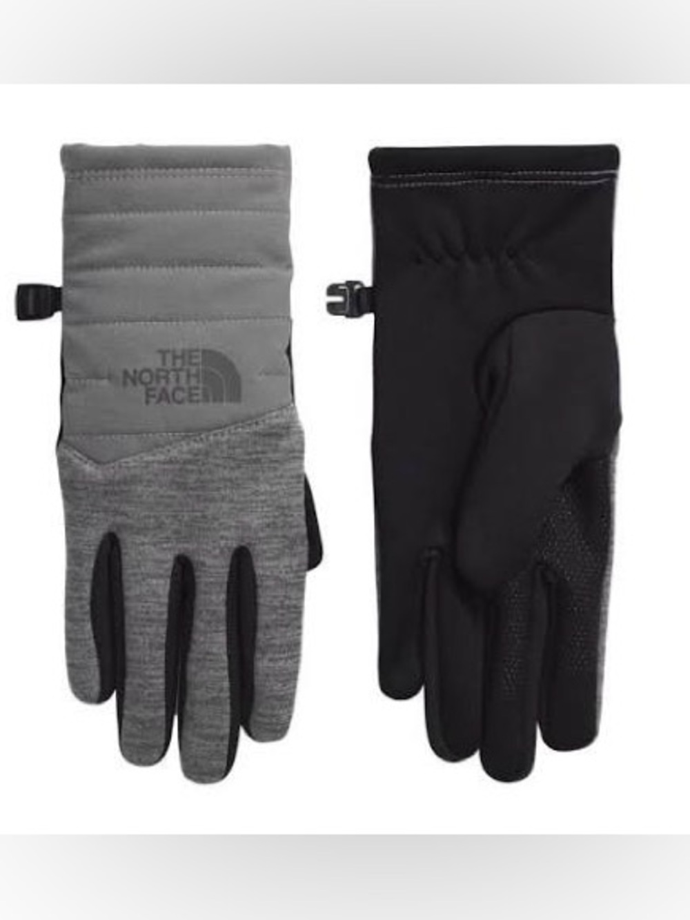 The North Face Women’s Indi Etip Grey and Black Gloves size Small